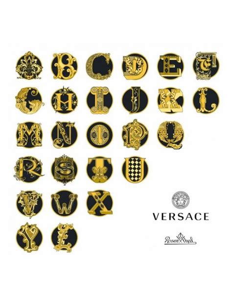 piattini versace lettere|Piattino Virtus Alphabet .